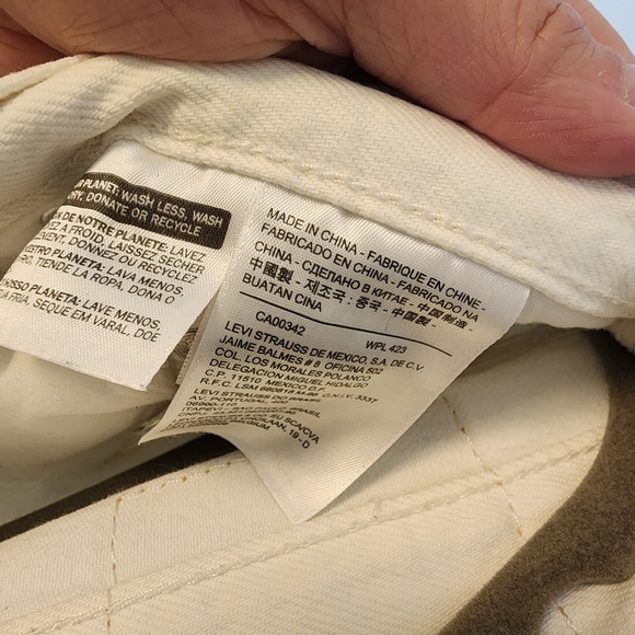 Levi's 501 jeans distressed white crop - Picture 5 of 5